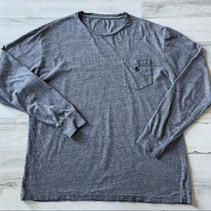 Men’s Polo Ralph Lauren Minimalist Cottton Jersey Long Sleeve Pocket shirt Gray